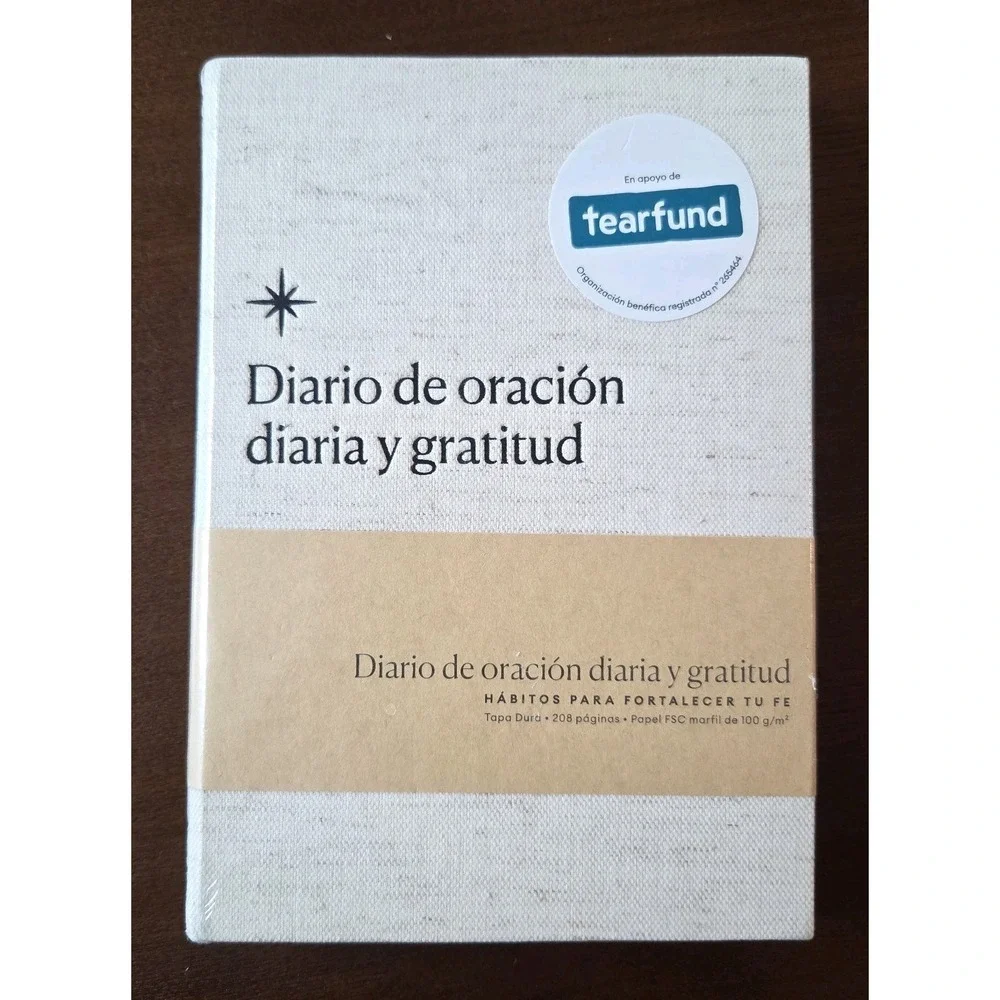 Diario De Oracion Y Gratitud Hardback Cotton Cover Christian Faith Español